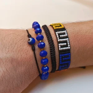 Combo-telar-pulsera-tejida-macrame-mostacilla-azul-negro-amarillo-principal-cuatro