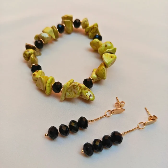 combo-pulsera-arete-negro-murano-pidera-picada-amarillo-principal