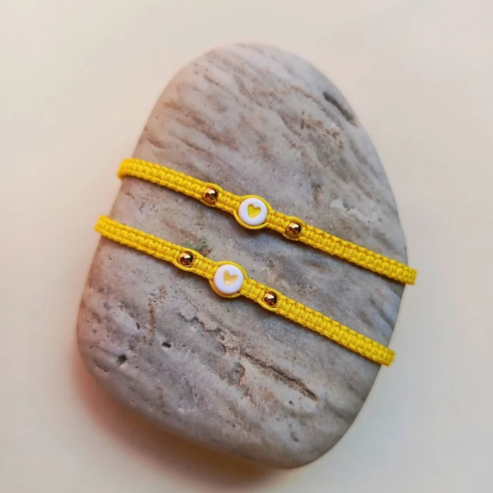 pulseras-para-compartir-pareja-amarillo-corazones